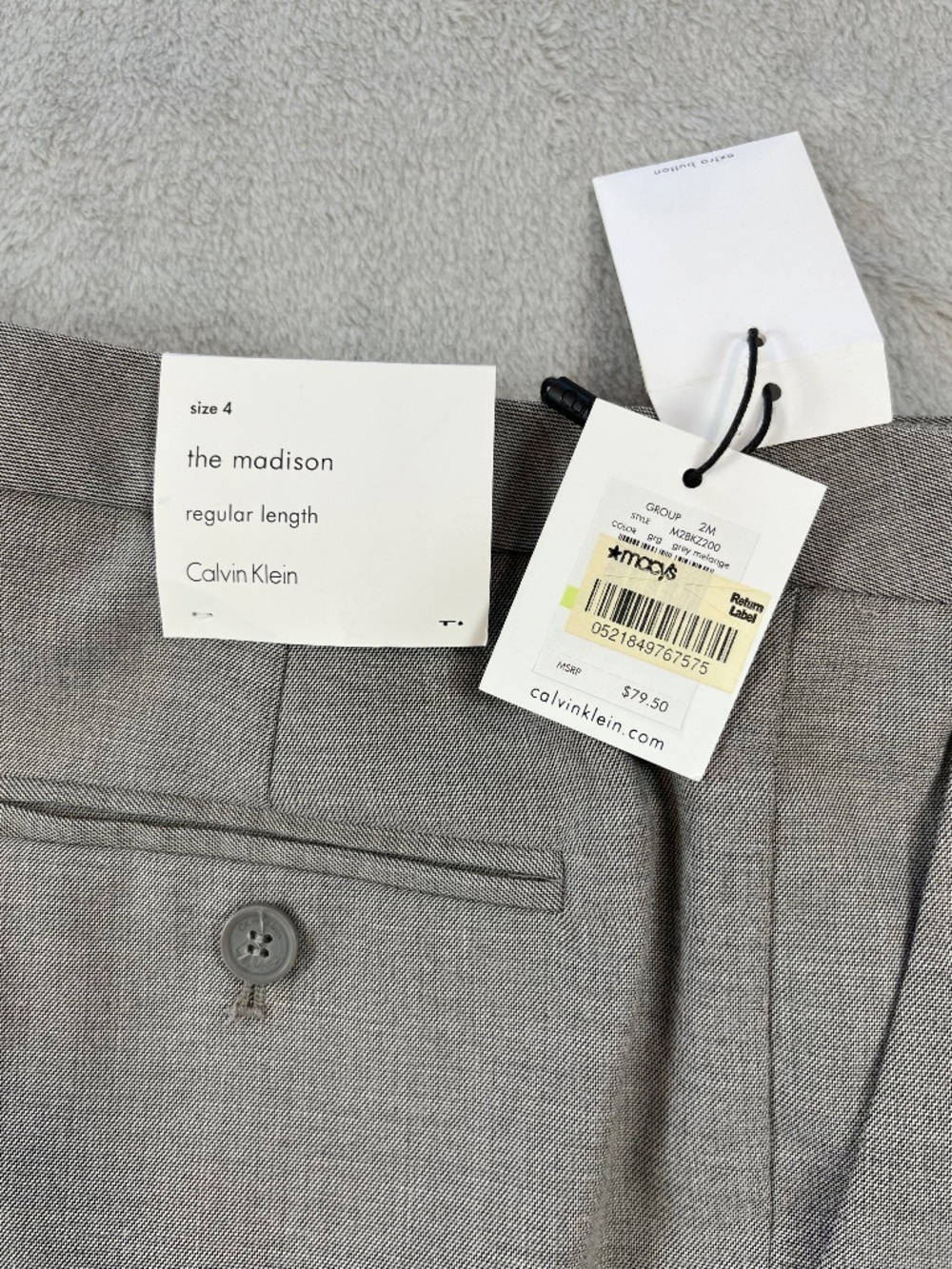 Calvin Klein Dress Pants Gray Trousers Versatile Career Wardrobe Staple sz 4